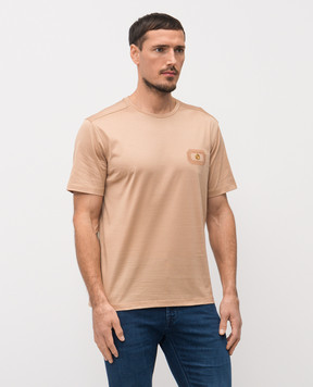 Stefano Ricci Коричневая футболка с логотипом MNH6104960TE0001