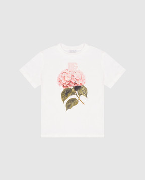 Dolce&Gabbana Дитяча біла футболка в принт L5JTNKG7P1G26