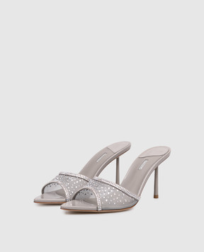 Le Silla Сірі мюлі Nicole з кристалами 6669F080BXPPGSL