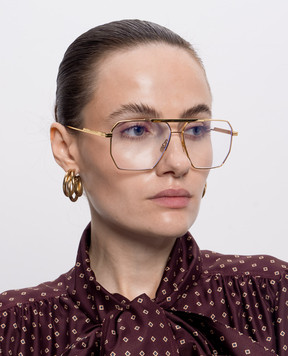 Bottega Veneta Золотистые очки-авиаторы Classic 590248V4450