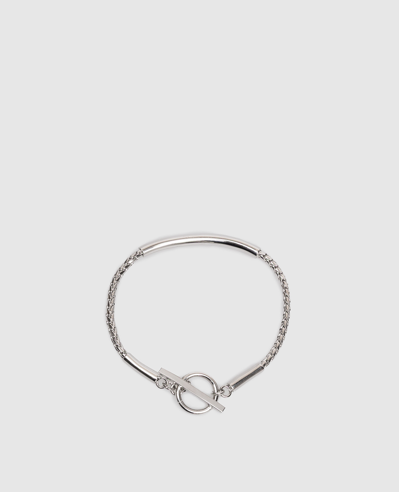 

Серебристый браслет с гравировкой логотипа, Браслеты