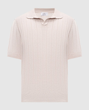 Pini Parma Бежевое поло из хлопка POLORIBST