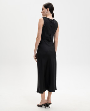 Asceno Чорна сукня Provence із шовку D118F03C01