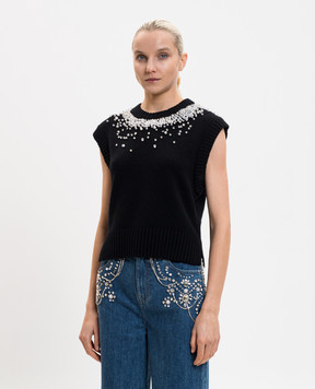 Simkhai Черный жилет Candra из шерсти и кашемира 6252360K