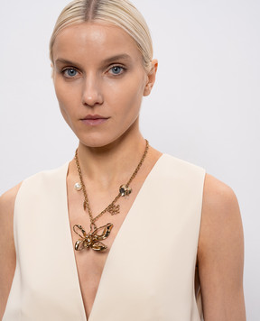 Twinset Золотая цепочка с подвеской в форме цветка 261TA4022