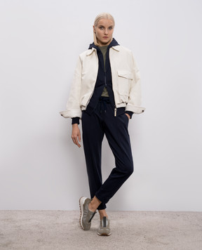 Brunello Cucinelli Белая куртка с льном ML1187662