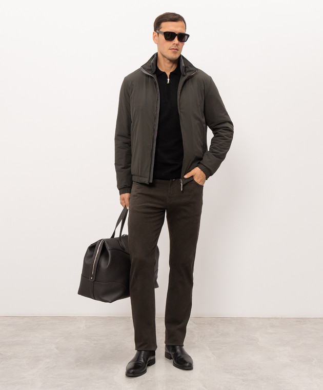 Doriani Cashmere Зелена куртка A428COLMST326T зображення 2