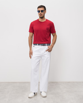 Dolce&Gabbana Білі джинси з пластиною логотипа GP16UDG8PG8