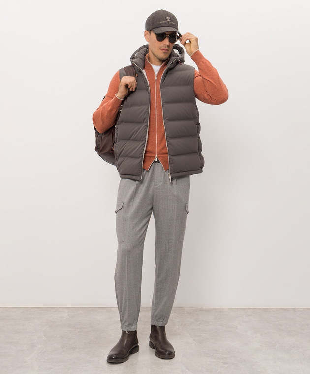 Brunello Cucinelli Оранжевый кардиган из кашемира M2200106 изображение 2