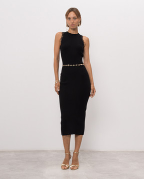 Twinset Чорна сукня в рубчик 262TP3393