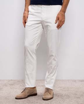 Brunello Cucinelli Белые брюки M289LI1770