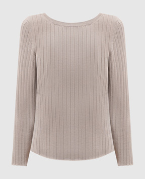 Solotre Бежевый топ в рубчик M3AB0039