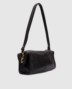 Balmain Чорна шкіряна сумка із замком GN1HH038LOLP