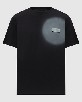 Maison Margiela MM6 Чорна футболка з принтом Spray SH0GC0067M20048
