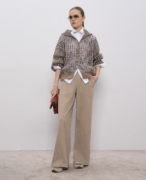 Brunello Cucinelli Бежеві вельветові штани MB178P9131