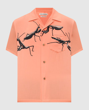 JW Anderson Помаранчева сорочка в принт SH0378PG1926