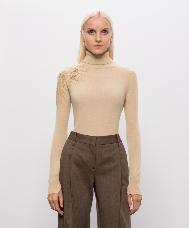 Ermanno Scervino Бежевый гольф из кашемира D495M317APPYU изображение 3