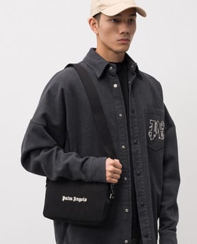 Palm Angels s Черная сумка с вышивкой логотипа PMNQ010S24FAB001