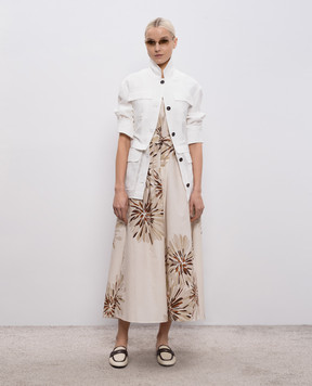 Brunello Cucinelli Білий жакет з льоном MH1267489