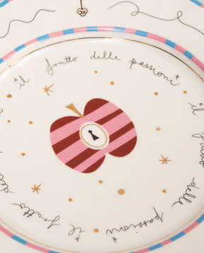 Bitossi Home Белая фарфоровая обеденная тарелка Apple PAN01004
