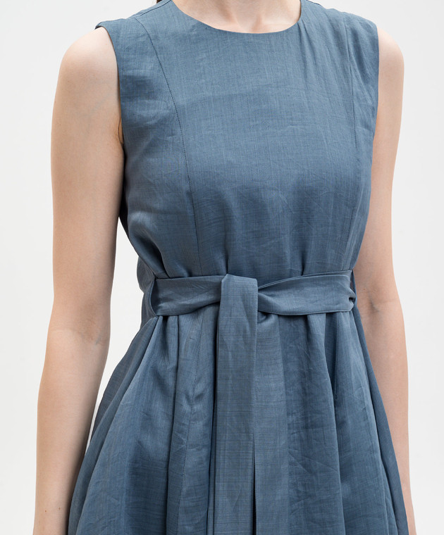 Max Mara Синее платье QUILE из рамы SMMAQUILE изображение 4