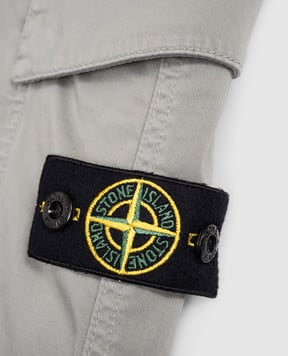 Stone Island Детские серые джогеры с логотипом K2S163100003S00124