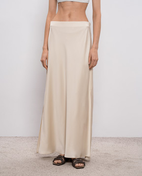 Brunello Cucinelli Бежевая юбка макси M0H38G3396