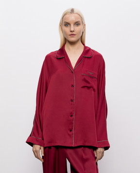 Givenchy Бордова блуза із шовку BW61GW16Q5