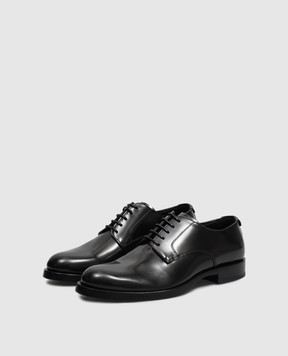 Dolce&Gabbana Черная кожаная дерби с монограммой DG A10888A1203