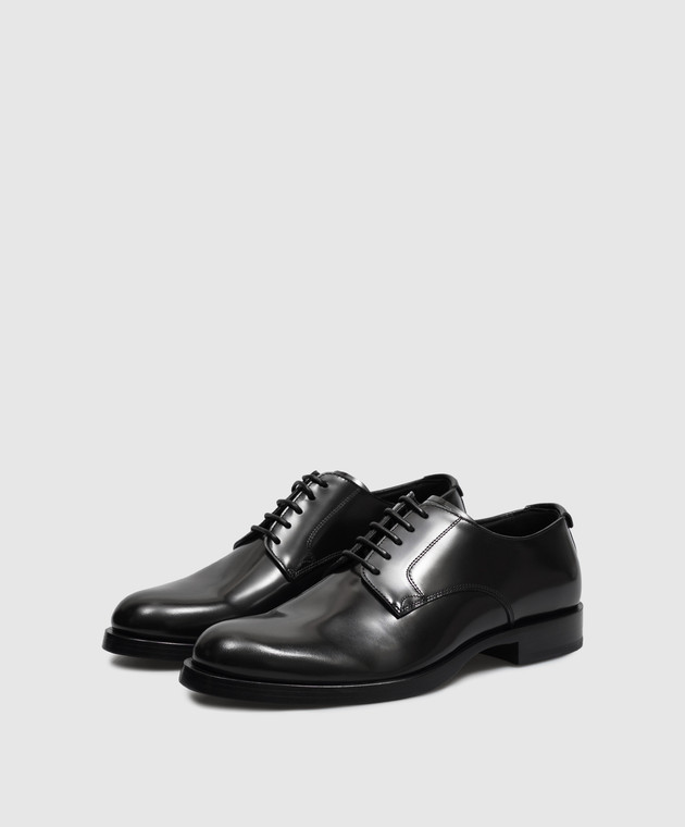 Dolce&Gabbana Черная кожаная дерби с монограммой DG A10888A1203 изображение 2