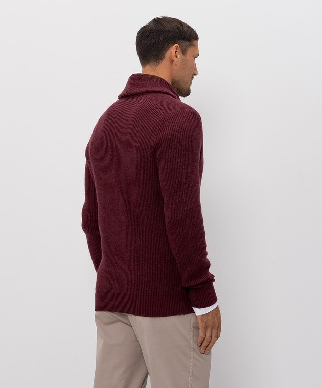 Brunello Cucinelli Бордовый кардиган MNI709706 изображение 4