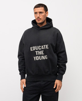 Fear of God Чорне худі Educate з вінтажним ефектом FG25FW1212110BHF