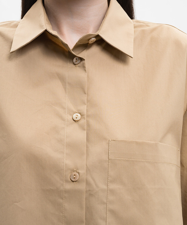 Solotre Бежевая рубашка M1AB0019 изображение 5