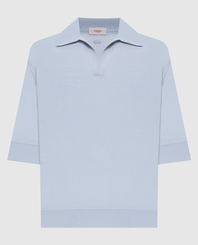 Agnona Блакитне поло з вовни K3110660B180P
