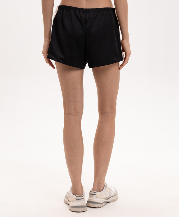 Palm Angels Черные шорты с лампасами PWCL005S26FAB001 изображение 3