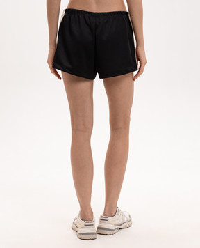 Palm Angels Черные шорты с лампасами PWCL005S26FAB001