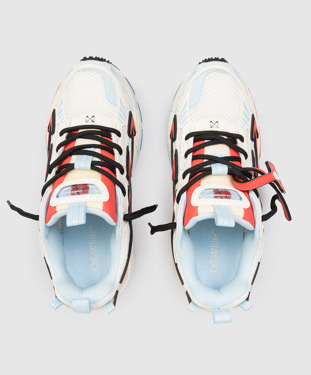 Off-White Комбинированные кроссовки OW Be Right Back с логотипом OWIA289S26FAB005 изображение 4