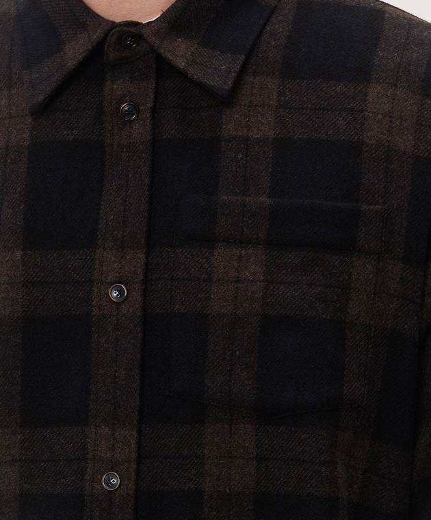 Vetements Рубашка с шерстью в клеточку MH27SH063BC изображение 5