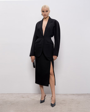 Thierry Mugler Черный жакет из шерсти 26P1VE04801019