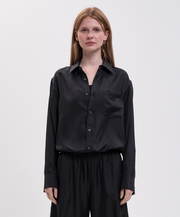 Alexander Wang Черная блуза из шелка 1WC4261393 изображение 3