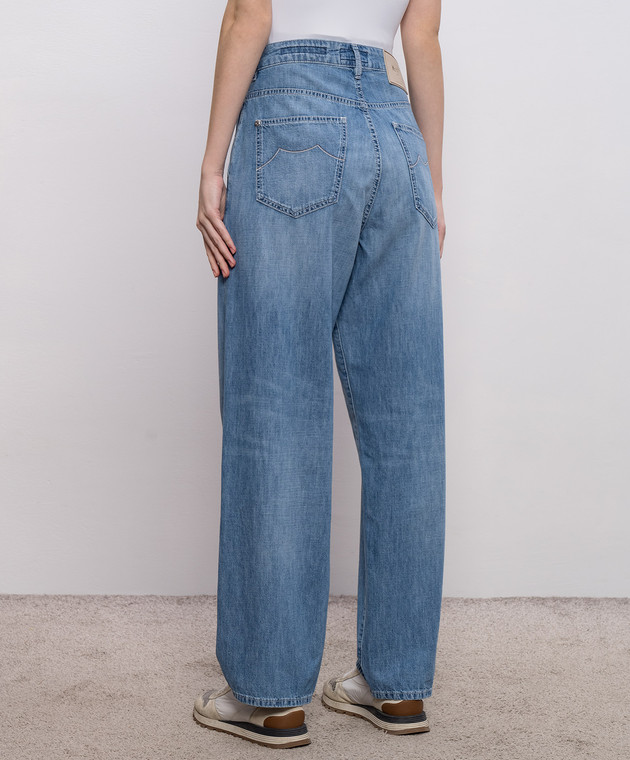 MooRER Голубые джинсы CABIRIAN-J эффектом потертости CABIRIANJLGDLIGHTBLU изображение 4