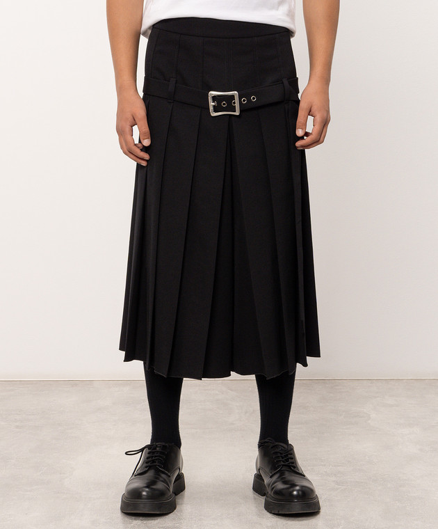 Ann Demeulemeester Черные кюлоты Jeppe из шерсти B0014459FA761 изображение 3