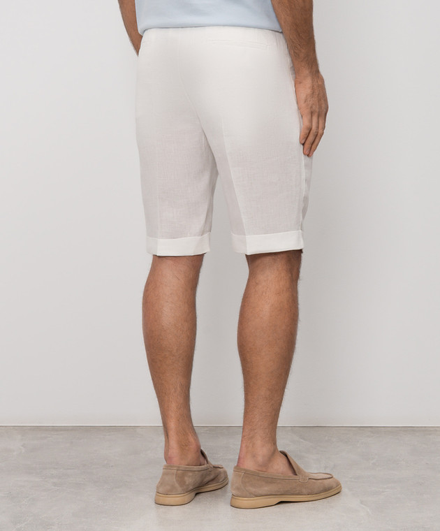 Cashmere&Whiskey Белые шорты из льна 0255500638 изображение 4