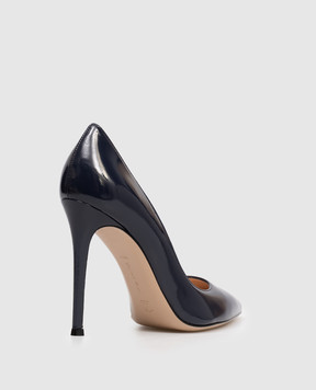 Gianvito Rossi Сині шкіряні лаковані туфлі GIANVITO G2847015RIC