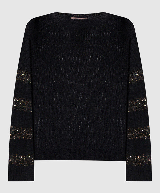Twinset Черный свитер с альпакой 262TP3530
