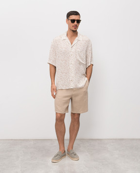 Trussardi Бежеві шорти з льону P025M000117NMP312T38