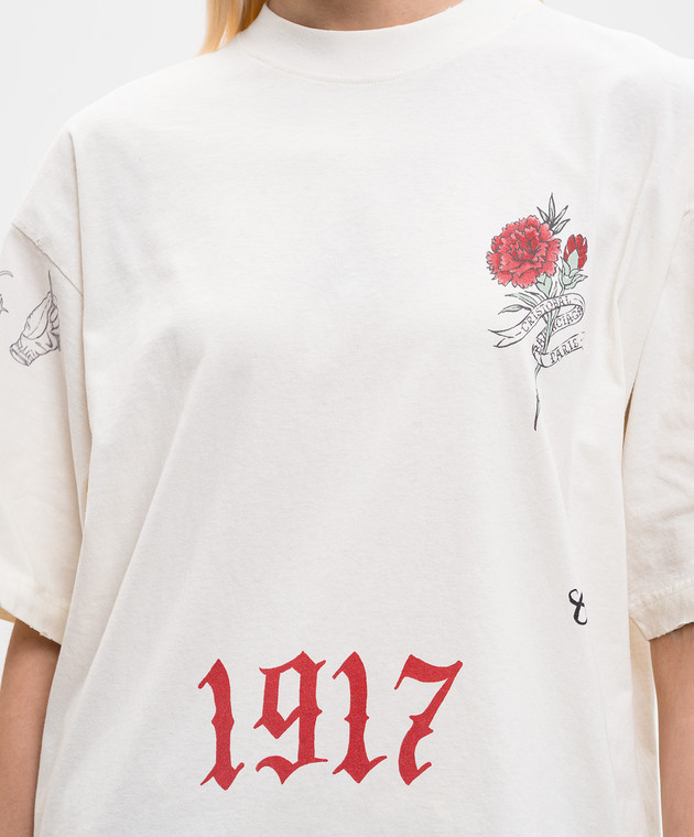 Balenciaga Футболка Tattoo кольору айворі 764235TUVJ2 зображення 5