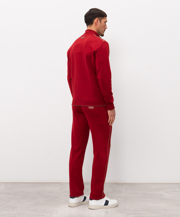 Stefano Ricci Червоний спортивний костюм з шовком та шкірою крокодила K616432B47F26103KT4D зображення 4