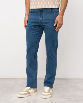 Stefano Ricci Сині джинси з монограмою логотипа MFT61B2110TR141L