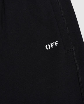 Off-White Дитячі чорні шорти з принтом логотипа Off 44BCI001S26F003